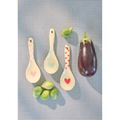 RICE Melamin Salatlöffel Favorite Hearts 3er