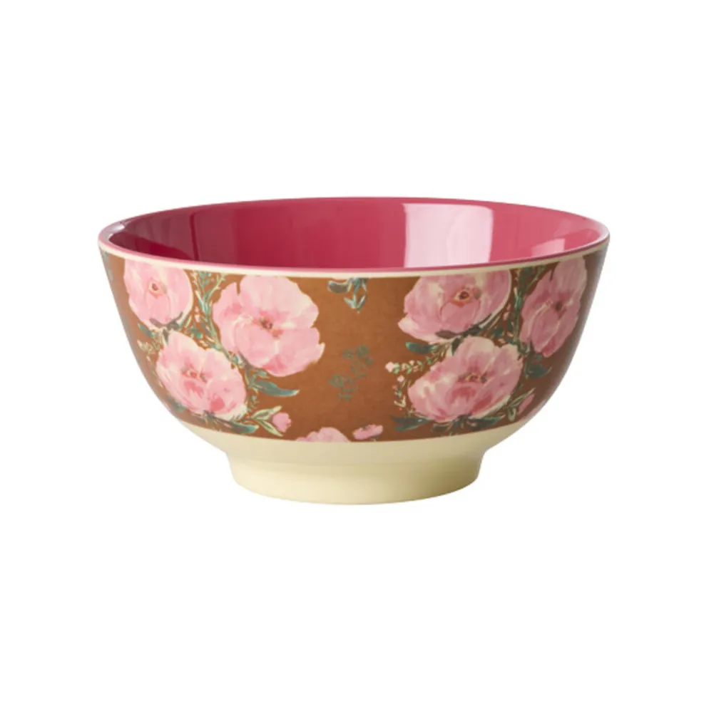 RICE Melamin Schale Floral Fiesta Rose Medium