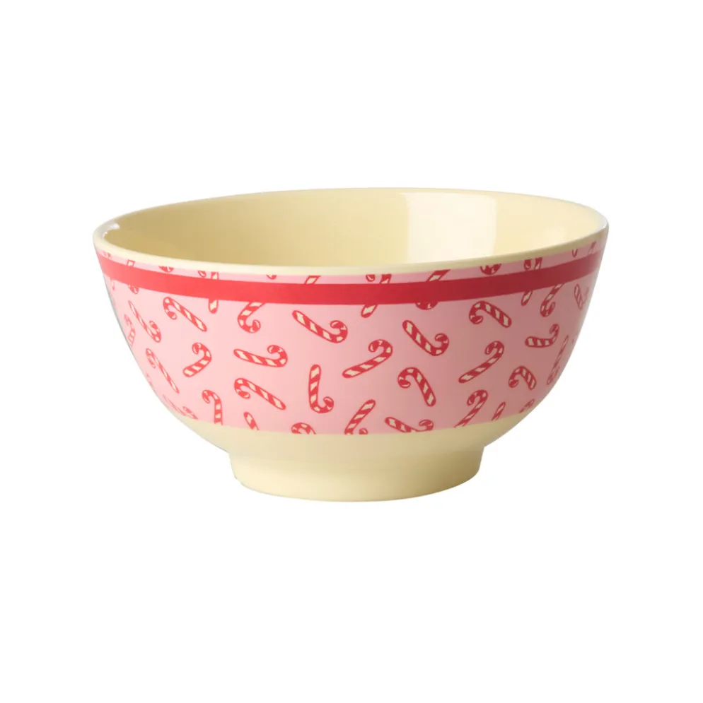 RICE Melamin Schüssel Candy Cane - Medium
