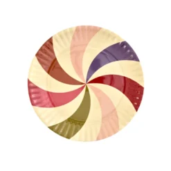 RICE Melamin Serviertablett Rund Spin Color Ø 40,5 cm