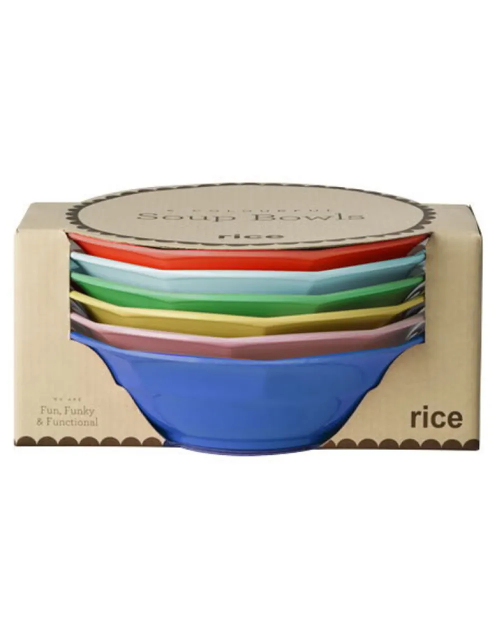 RICE Melamin Suppenschalen 6er-Set