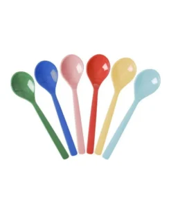 RICE Melamin Teelöffel-Set bunt – 6 Stück