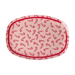 RICE Melamin Teller, Servierplatte Candy Cane
