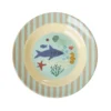 RICE Melamin Tiefer Teller Kinderschüssel Ocean Print