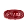 RICE Metall-Tablett Oval JE T'AIME