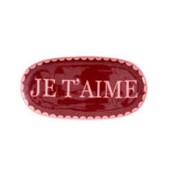 RICE Metall-Tablett Oval JE T'AIME