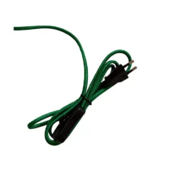 RICE Natur-Rattan Tischlampe, hoch