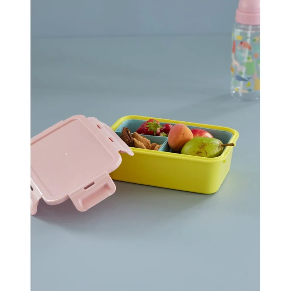 RICE Plastik Lunchbox mit 3 Fächern