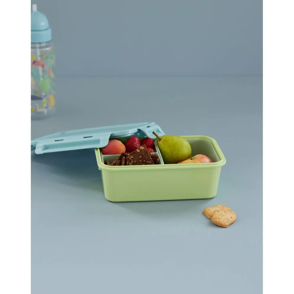 RICE Plastik Lunchbox mit 3 Fächern