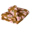 RICE Quiltdecke Floral Fiesta Rose aus Baumwolle, 180 x 130 cm