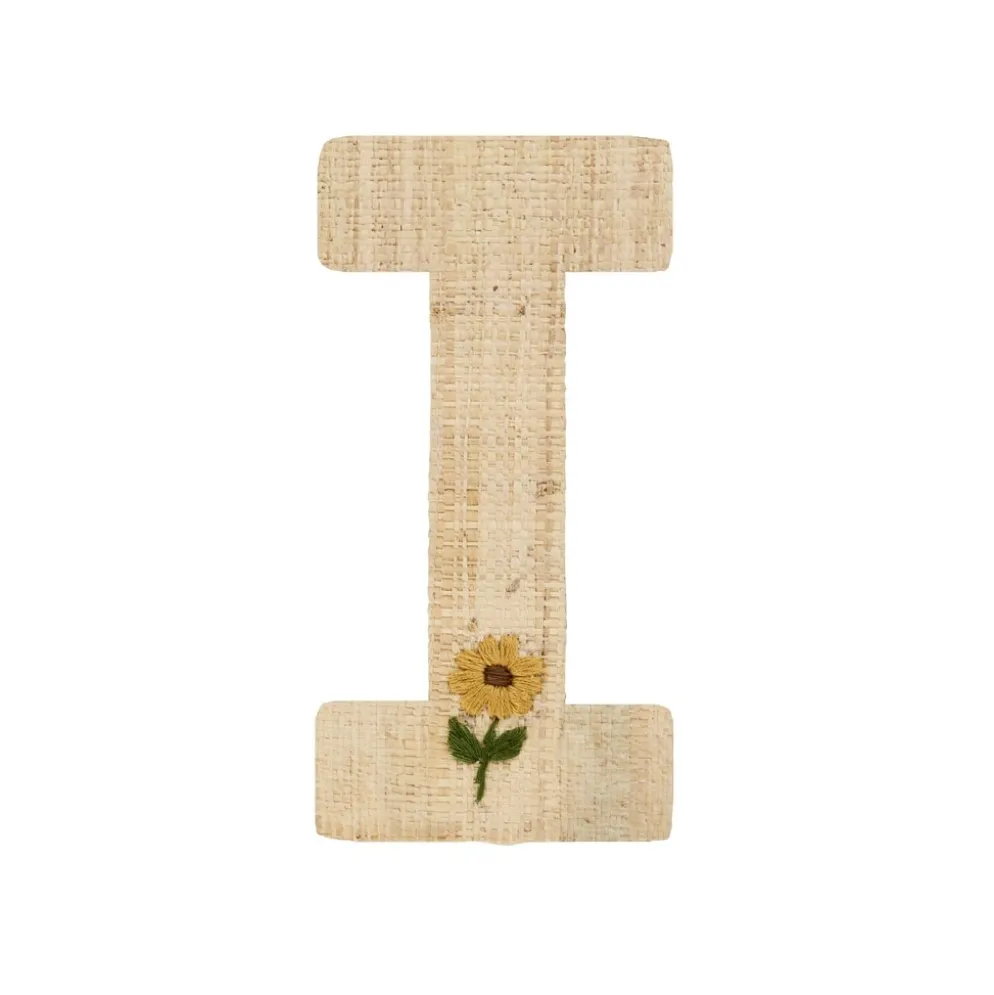 RICE Raffia Buchstaben Sticker