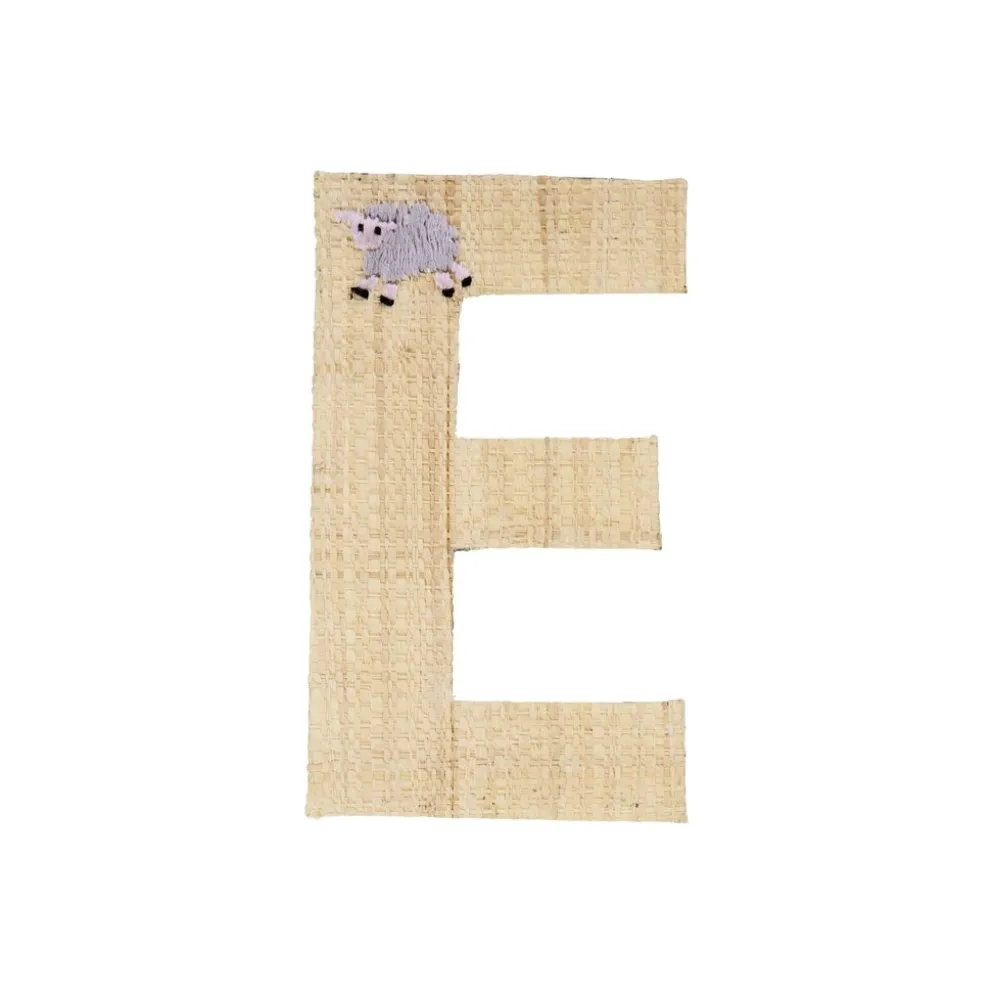RICE Raffia Buchstaben Sticker
