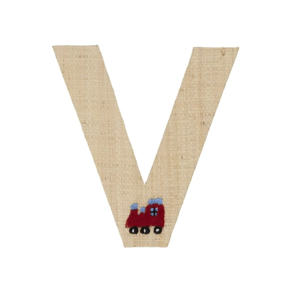 RICE Raffia Buchstaben Sticker
