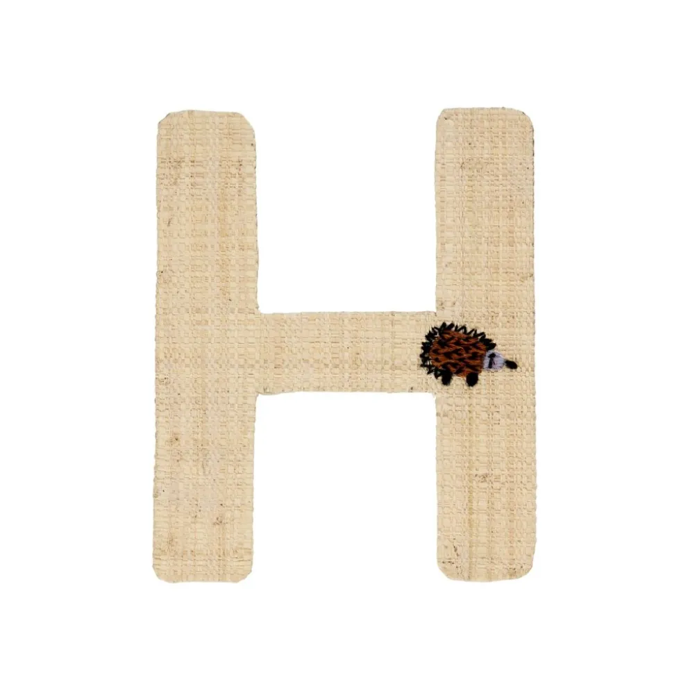 RICE Raffia Buchstaben Sticker