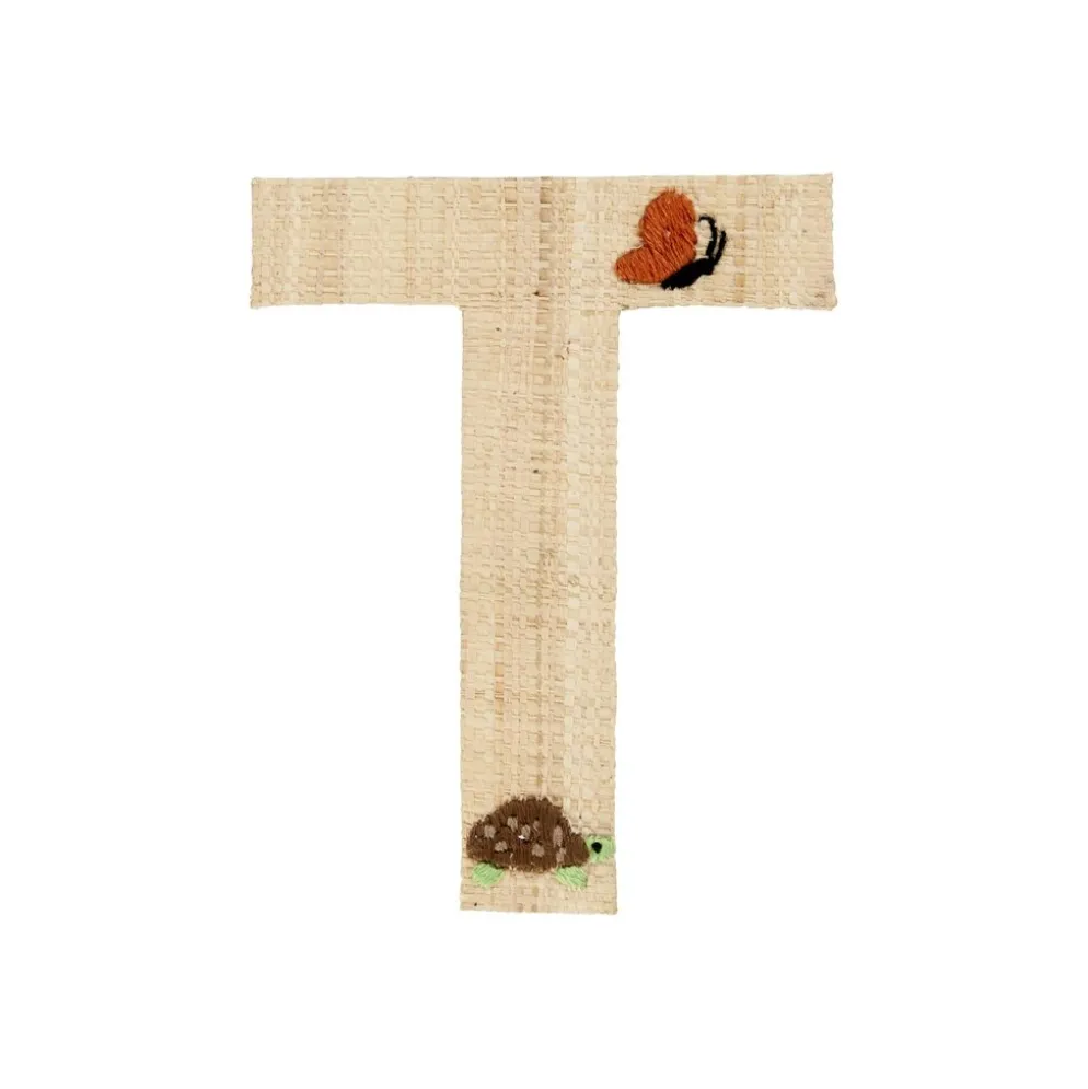 RICE Raffia Buchstaben Sticker