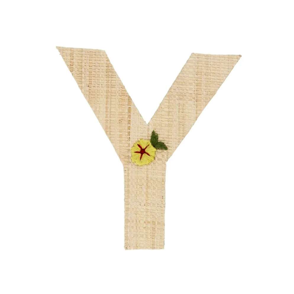 RICE Raffia Buchstaben Sticker