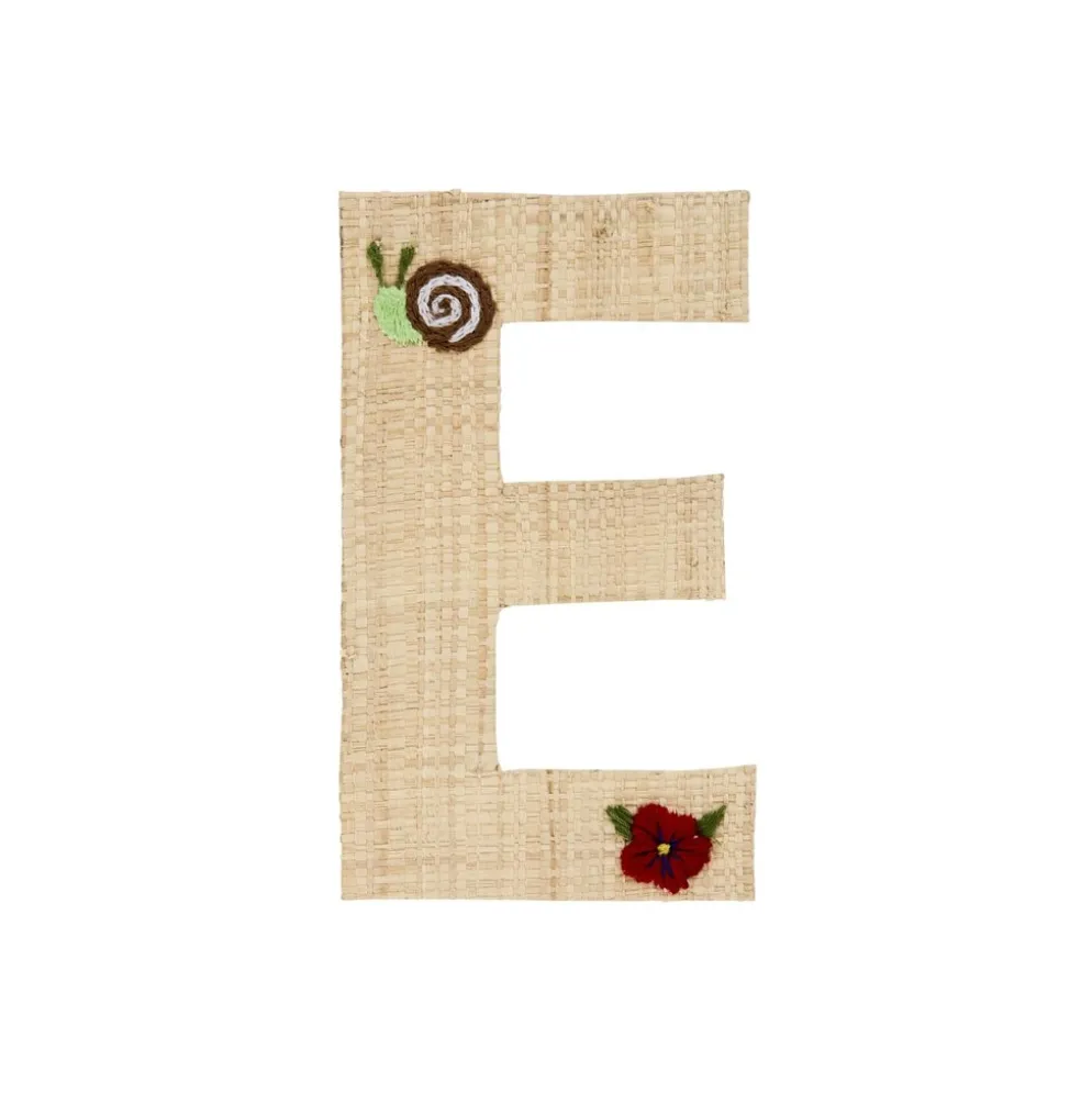 RICE Raffia Buchstaben Sticker