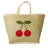 RICE Raffia Tasche Kirsche