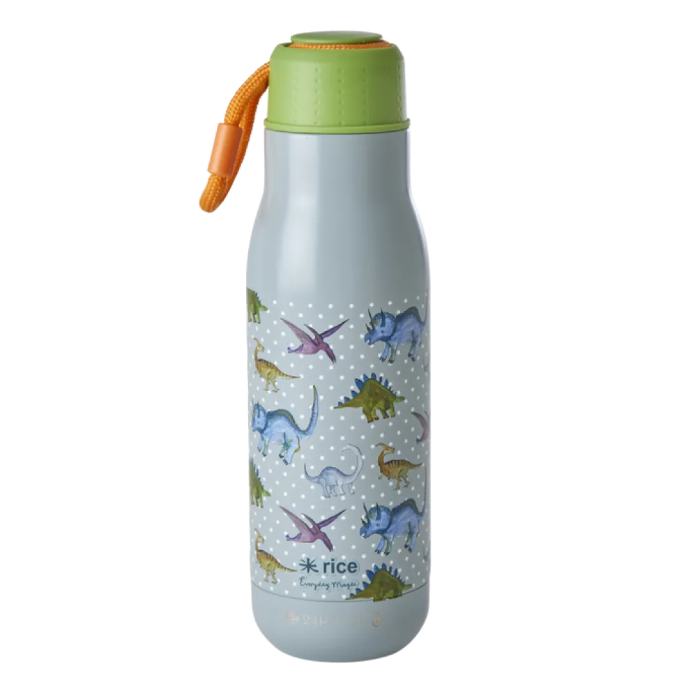 RICE Rostfreie Stahl Flasche New Dino Print