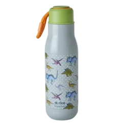 RICE Rostfreie Stahl Flasche New Dino Print