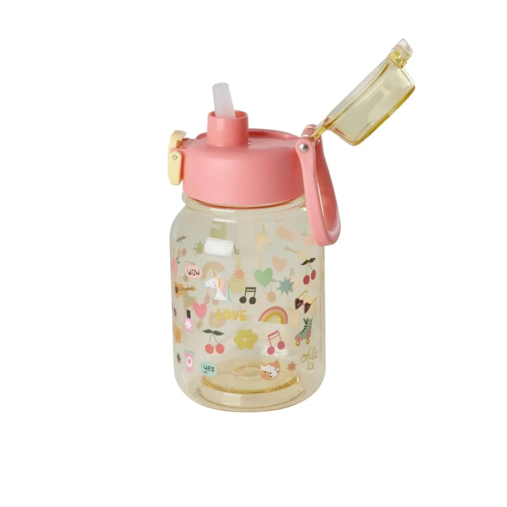 RICE Tritan Trinkflasche für Kinder Unicorn Love